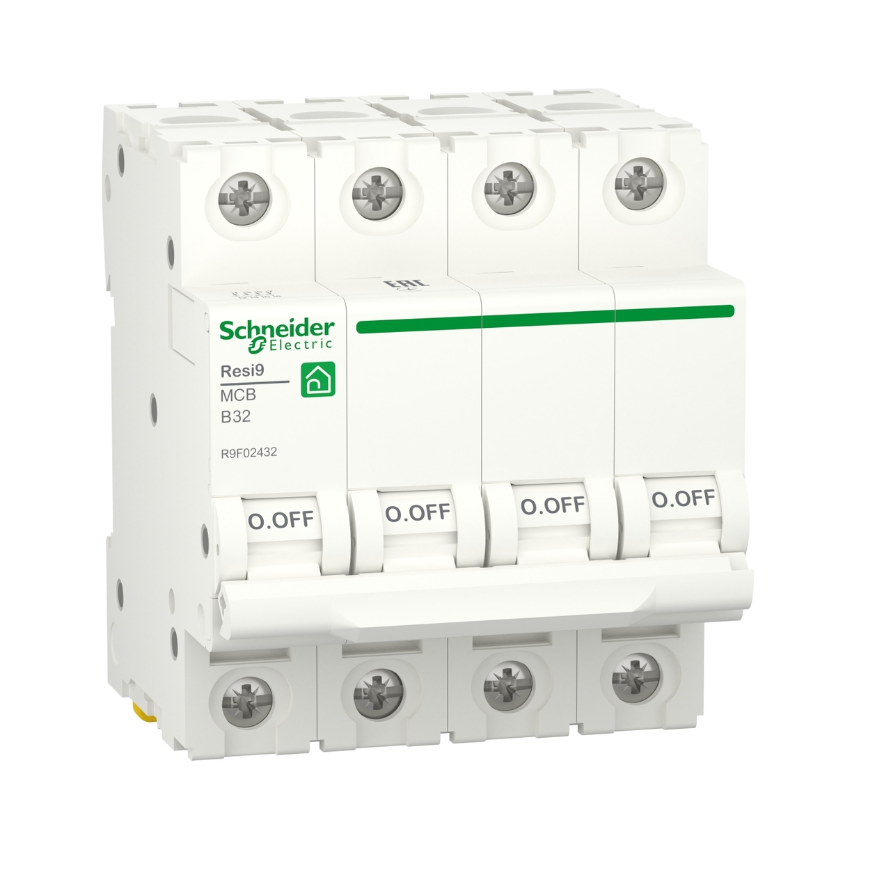 Автоматический выключатель 6kA 4P 32A RESI9 (R9F02432), Schneider Electric - Зображення