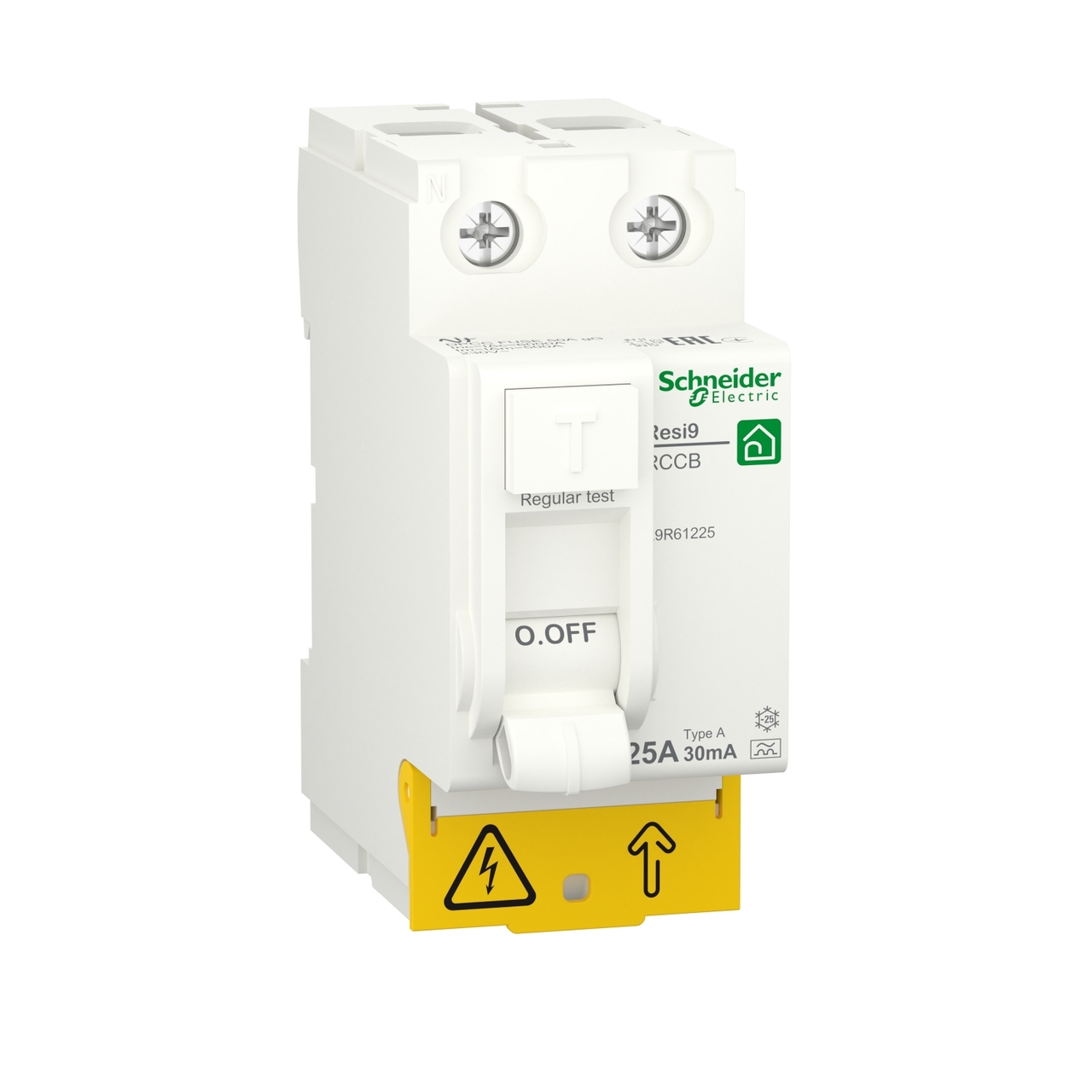 Дифференциальный выключатель нагрузки 2P 25A 30mA RESI9 (R9R61225), Schneider Electric - Зображення