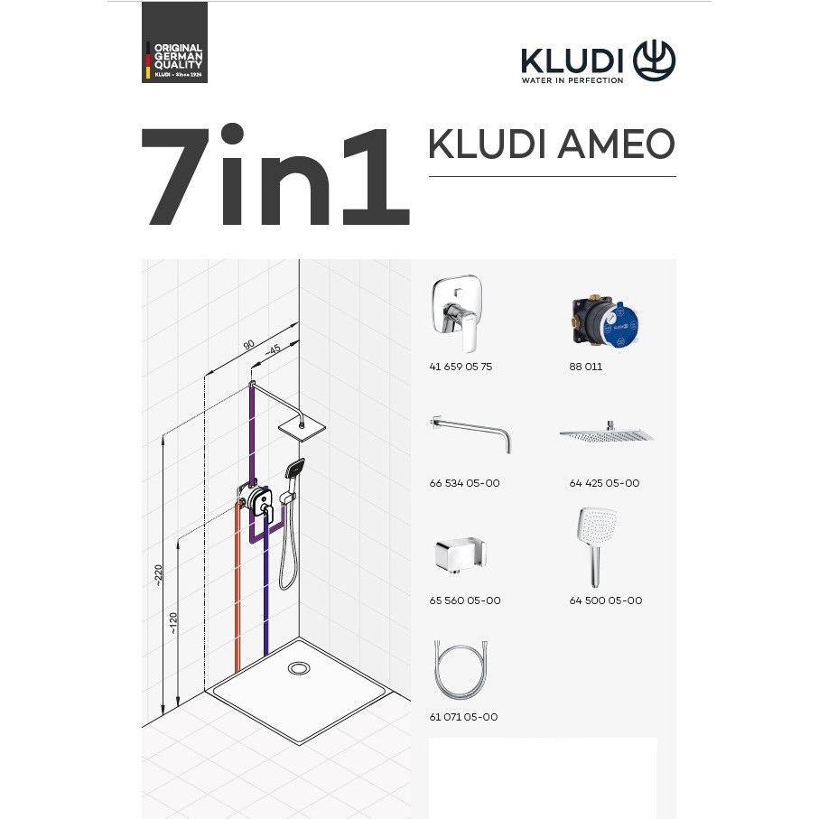 Душова система 7 в 1 Ameo 416720575 Kludi - Зображення 68342916-aca58.jpg