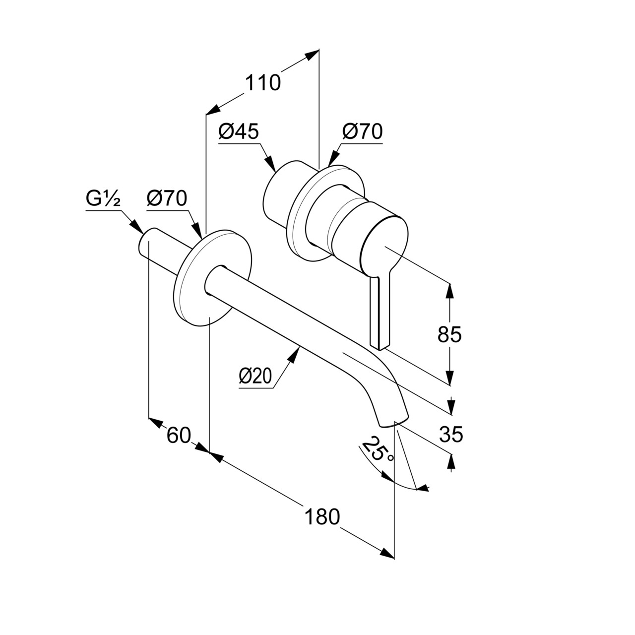 Змішувач для умивальника 180 Nova Fonte 202440515 хром Kludi - Зображення 68345621-cccee.jpg