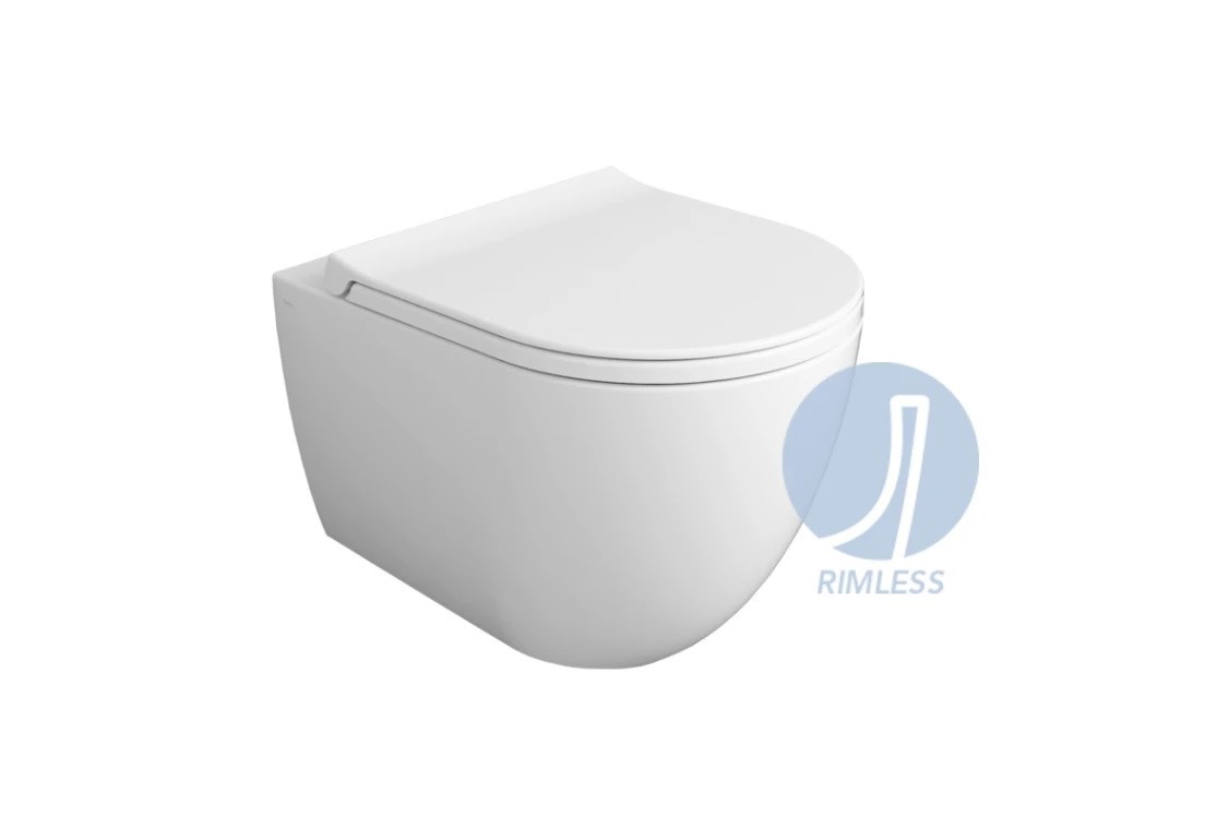 Унітаз підвісний Vignoni XS Rimless з кришкою soft-close VI28-F85-VI006XS Glossy White SIMAS - Зображення