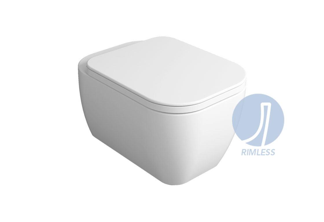 Унітаз підвісний Henges з кришкою soft-close HE18-F85-HE004 Glossy white SIMAS - Зображення