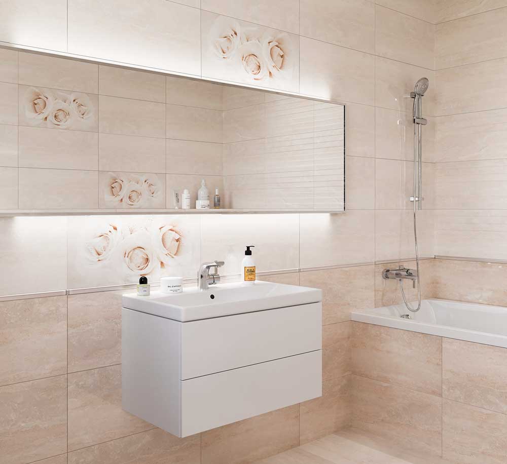 Плитка стінова Camelia Cream 297×600x9 Opoczno - Зображення 69ae7-opoczno-camelia-cream-29-7x60-g1.jpg