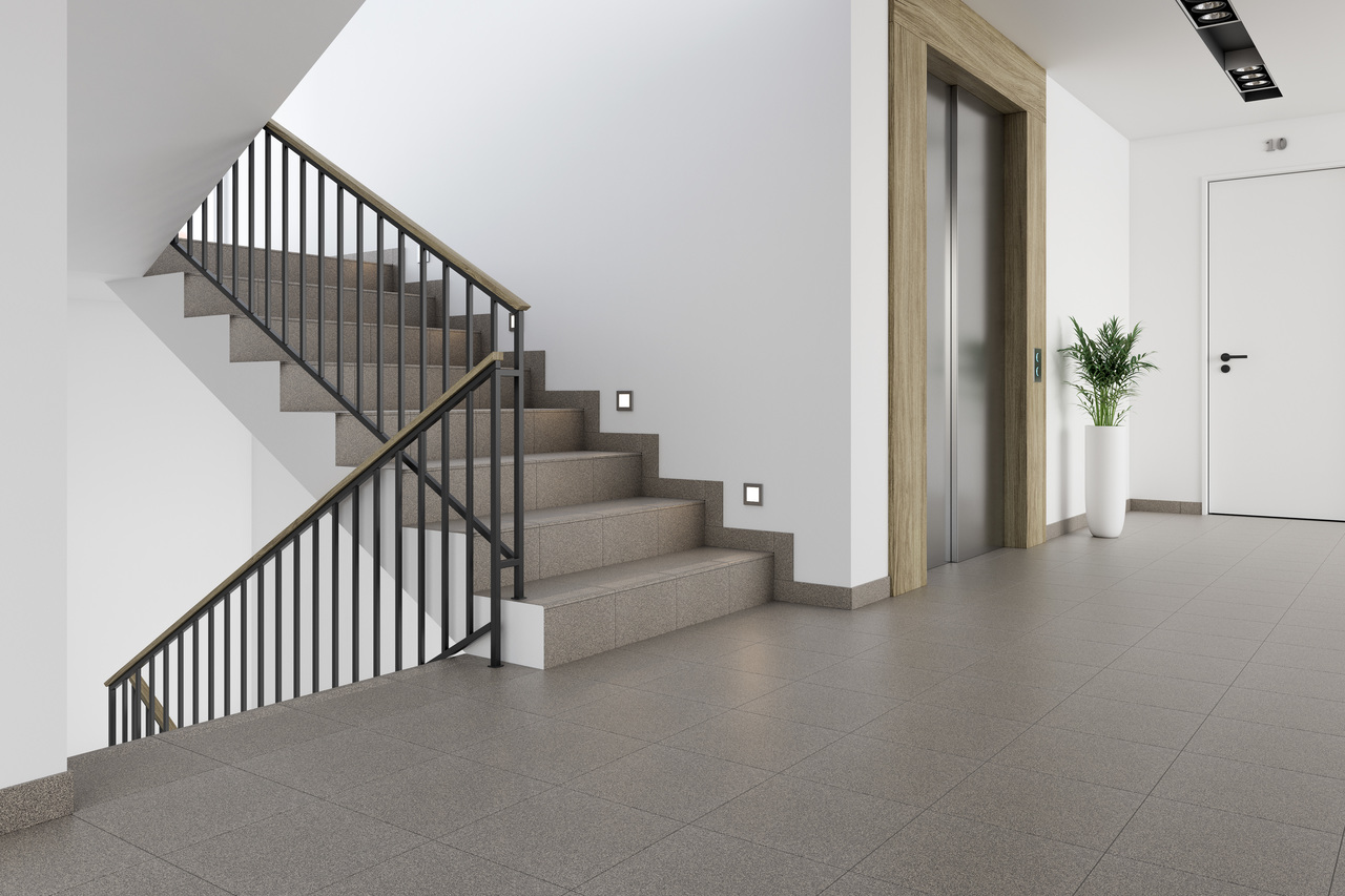 Технічний грес Virginia Sol-Pieprz 300x300x7,2 Paradyz - Зображення 6b78c-virginia_30x30_aranz_glowny_klatka_schodowa_jpg.jpg