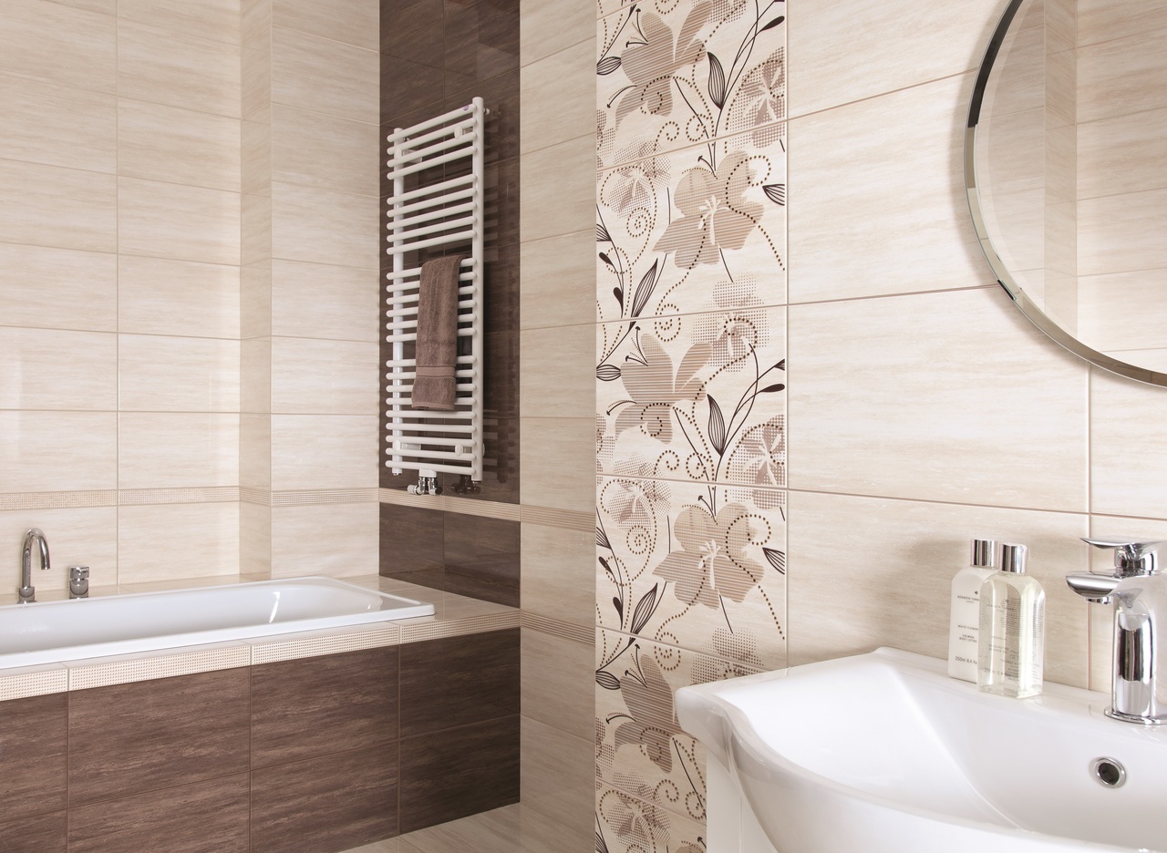 Декор Doppia Beige Inserto B 250x400x8,1 Paradyz - Зображення 6c0b1-azienka_doppia_polaranz.jpg