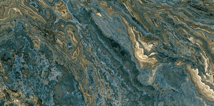 Плитка керамогранитная Agate Blue B POL 595,5x1193 Aparici - Зображення