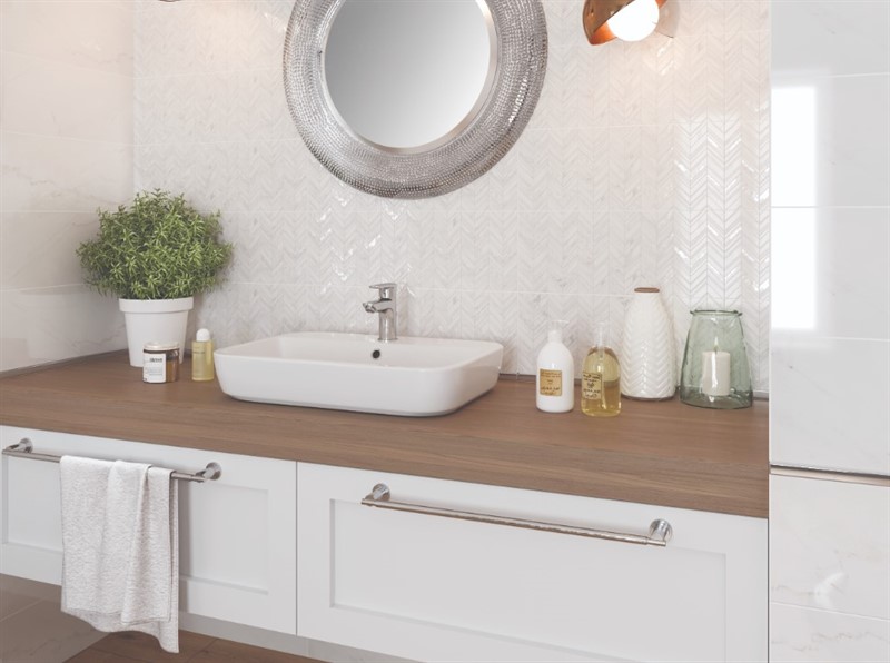 Плитка настенная Mariel White Glossy 200x600x8,5 Cersanit - Зображення 755af-mariel-white-glossy-20x60.jpg