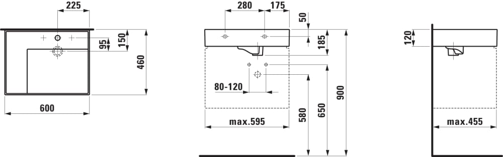 Умывальник 600 мм Kartell by Laufen H8103357571581 White matt LAUFEN - Зображення 78500571-a8dbb.jpg