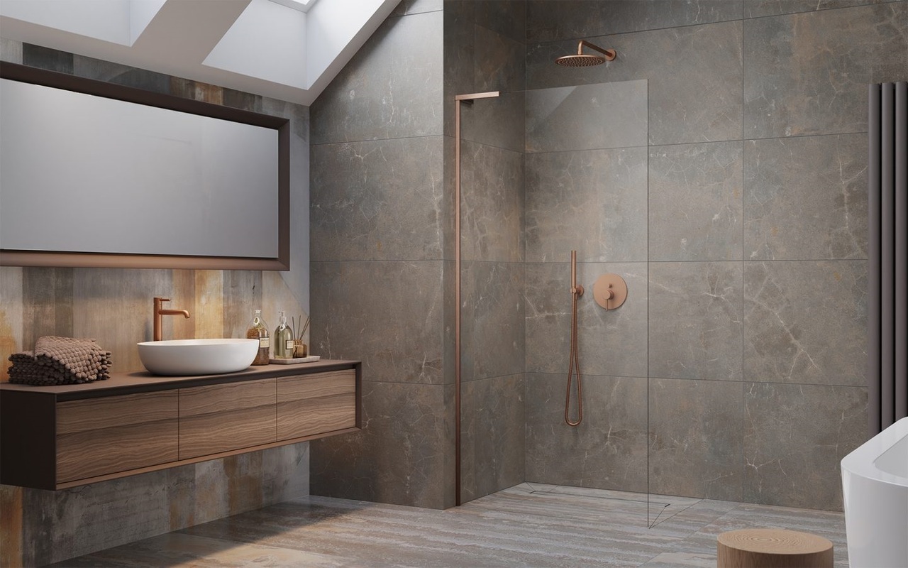 Душова стінка Modo SL II Brushed Copper L 120 RADAWAY - Зображення 78574269-5603d.jpg