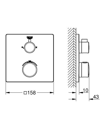 Змішувач Grohtherm (24079000), Grohe - Зображення 78edc-24079-2.jpg
