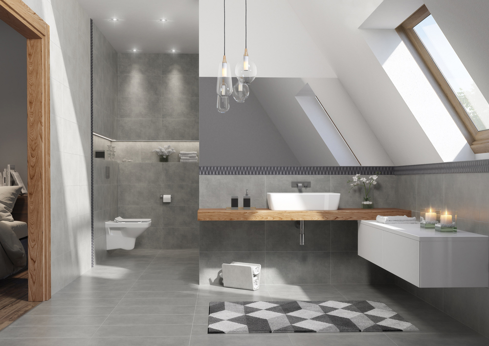 Плитка керамогранітна Dreaming Dark Grey 298×298x6 Cersanit - Зображення 7dec6-dreaming_bathroom_01.jpg