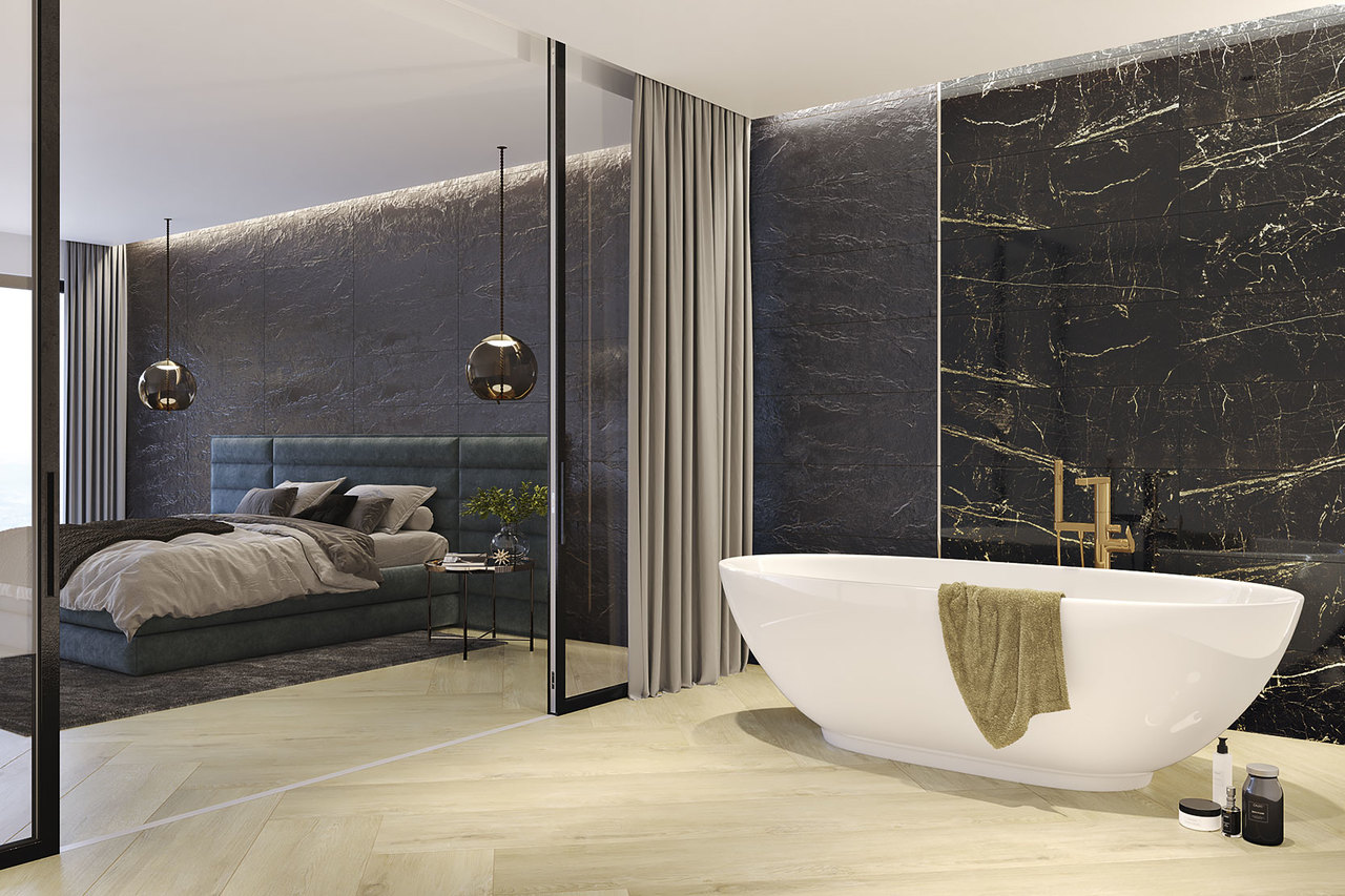 Плитка стінова Golden Hills Nero STR RECT 298x898x9 Paradyz - Зображення 7e20c-golden-hills-nero-struktura-298x898_golden-hills-pietra-inserto-szklane-298x898_uniwersalna-listwa-szklana-paradyz-gold-23x898_roble-naturale-294x180_.jpg