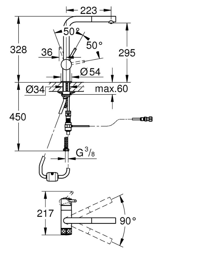 Змішувач для кухні Blue Pure Minta (31721000), Grohe - Зображення 824ef-3172-4.jpg