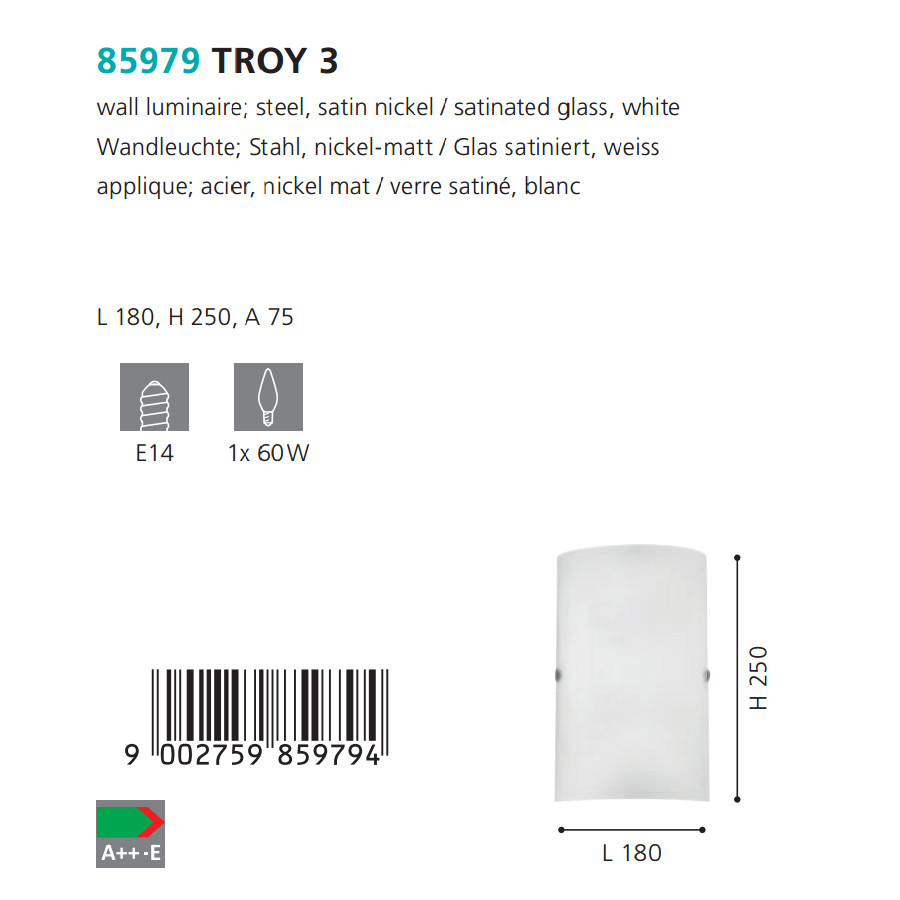 Бра TROY 3 (85979), EGLO - Зображення 85979--3.jpg