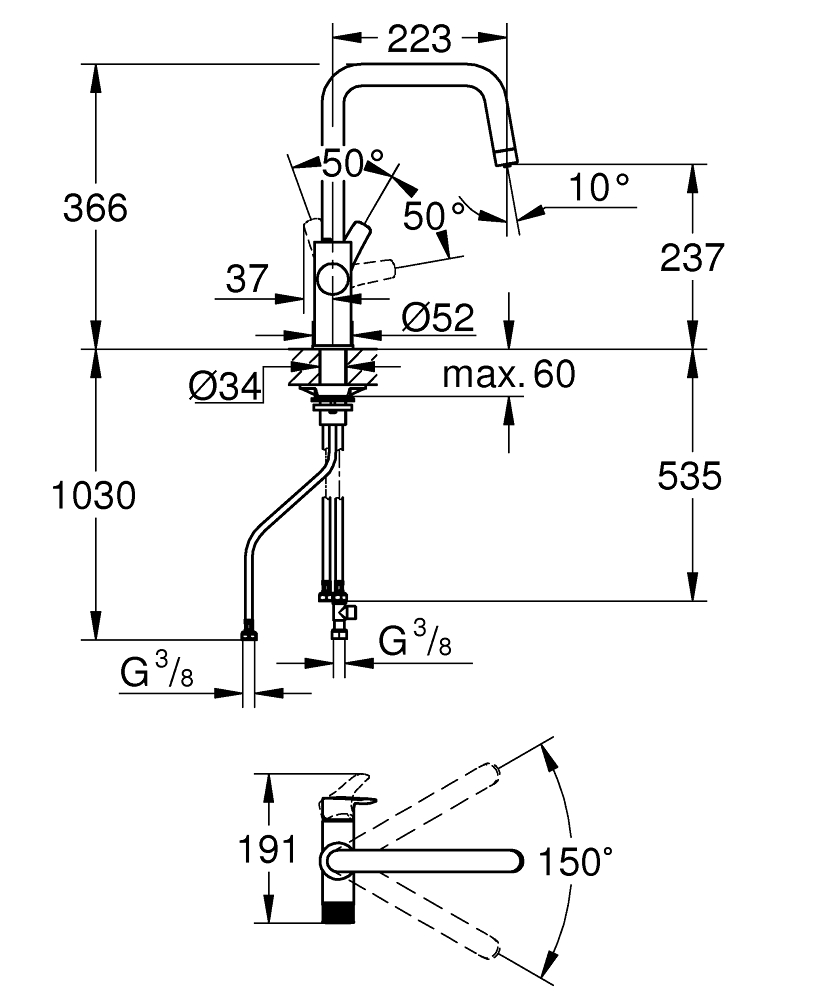 Змішувач для кухні Blue Pure Eurosmart 30583000 Grohe - Зображення 87001369-4009b.jpg