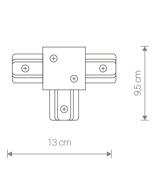 Коннектор PROFILE RECESSED T-CONNECTOR WHITE (8834), Nowodvorski - Зображення 8834-.jpg