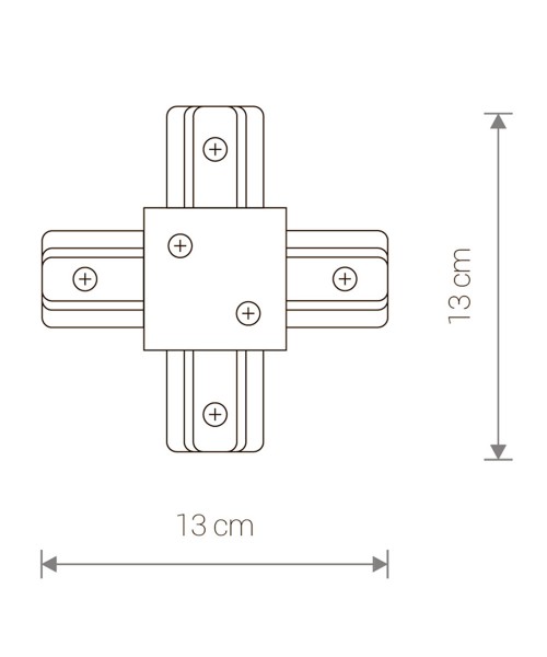 Конектор PROFILE RECESSED X-CONNECTOR BLACK (8837), Nowodvorski - Зображення 8837--.jpg
