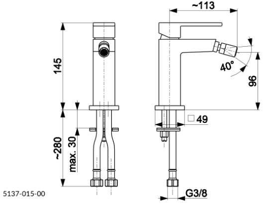 Смеситель для биде LOGON BLACK 5137-015-81 KFA ARMATURA - Зображення 88641561-884a5.jpg