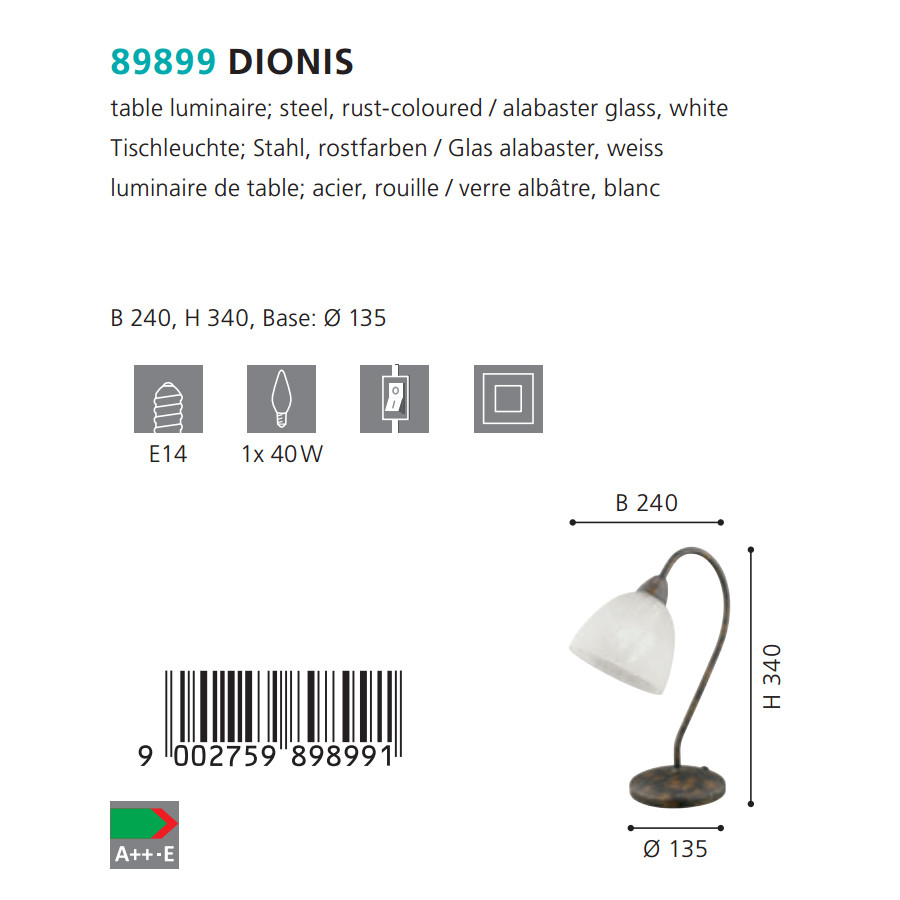 Настільна лампа DIONIS (89899), EGLO - Зображення 89899--.jpg