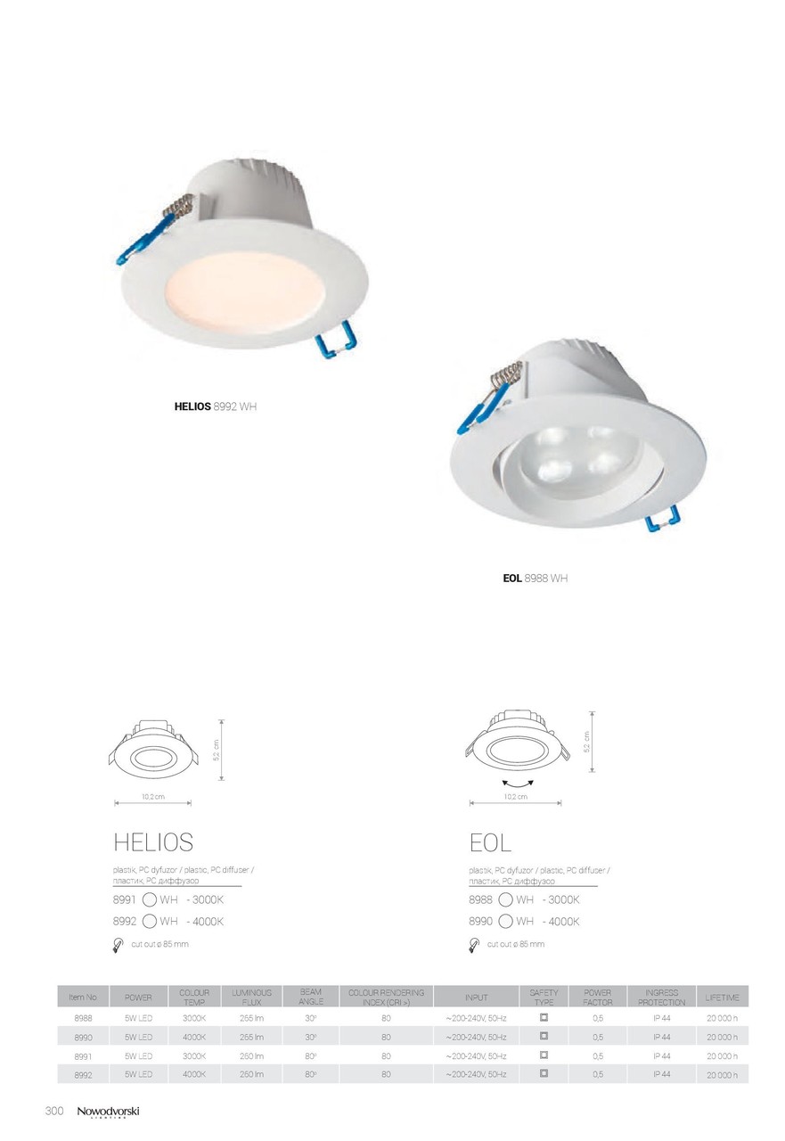 Точковий світильник HELIOS LED 5W, 4000K (8992), Nowodvorski - Зображення 8992-.jpg
