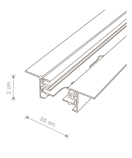 Шинопровод PROFILE RECESSED TRACK WHITE 1 METER (9012), Nowodvorski - Зображення 9012--.jpg