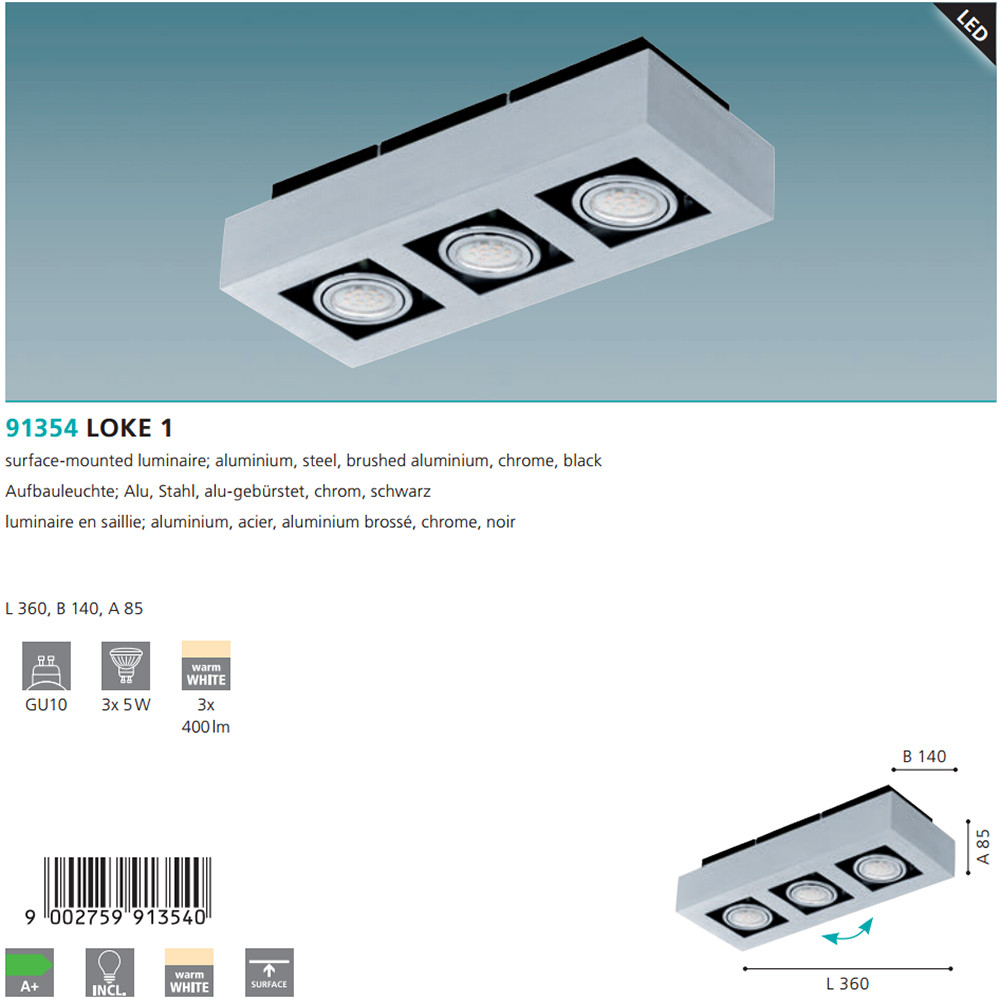 Точковий світильник LOKE 1 (91354), EGLO - Зображення 91354--.jpg