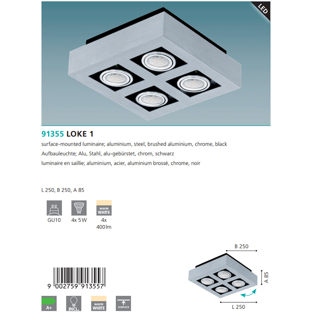 Точковий світильник LOKE 1 (91355), EGLO - Зображення 91355--.jpg
