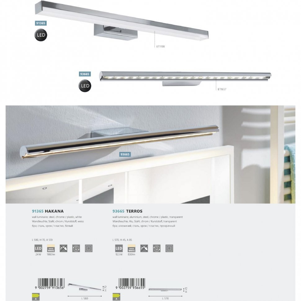 Бра HAKANA LED (91365), EGLO - Зображення 91365-.jpg