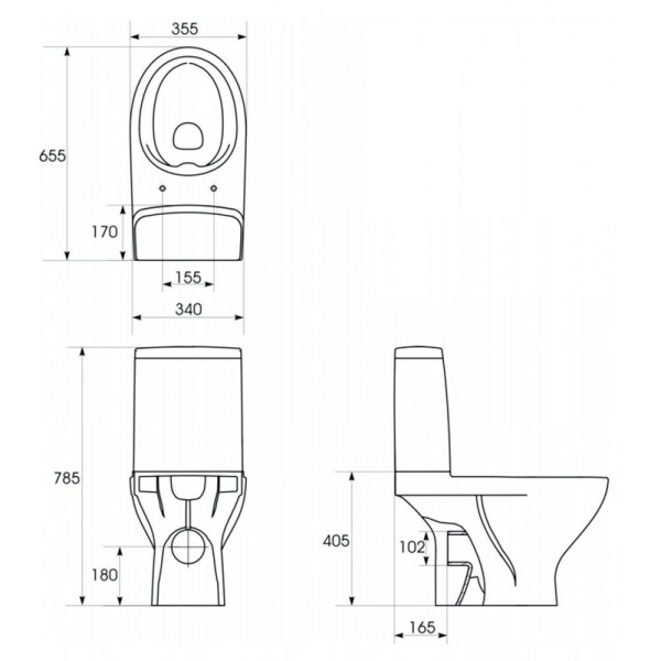 Компакт Moduo 652 Clean On 011 з кришкою дюропласт soft-close CCKZ1014343653 Cersanit - Зображення 9152631-883d6.jpg