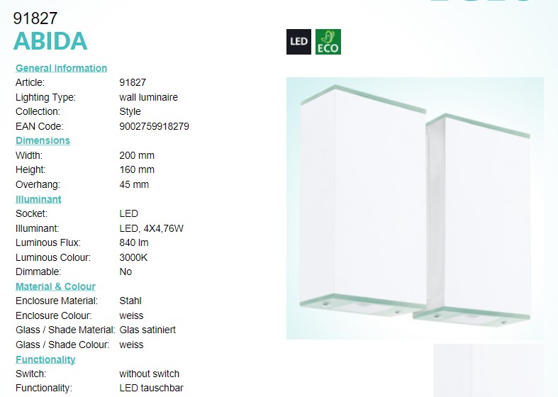 Бра ABIDA LED (91827), EGLO - Зображення 91827--.jpg