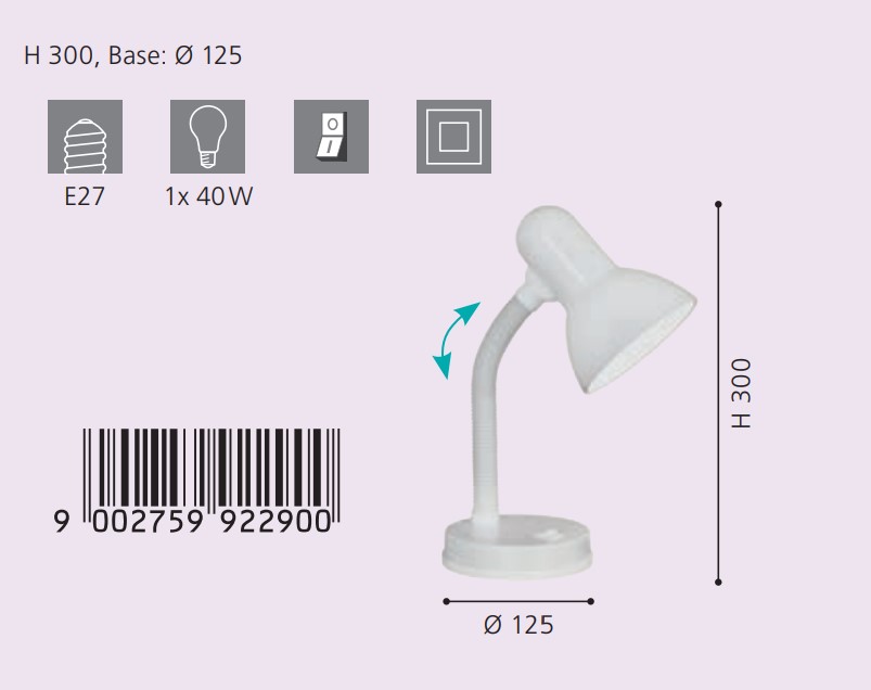 Настільна лампа BASIC (9229), EGLO - Зображення 9229--.jpg