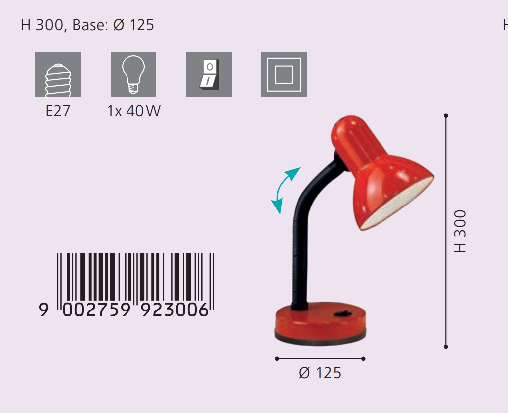 Настільна лампа BASIC (9230), EGLO - Зображення 9230--.jpg