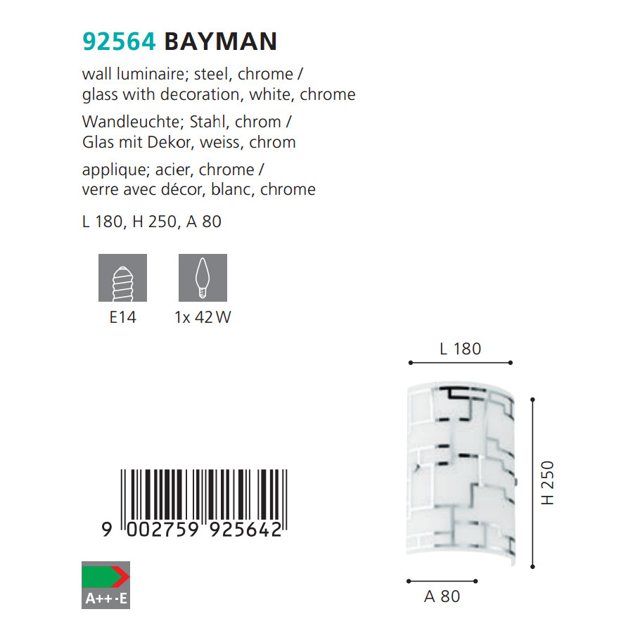 Бра BAYMAN (92564), EGLO - Зображення 92564--.jpg