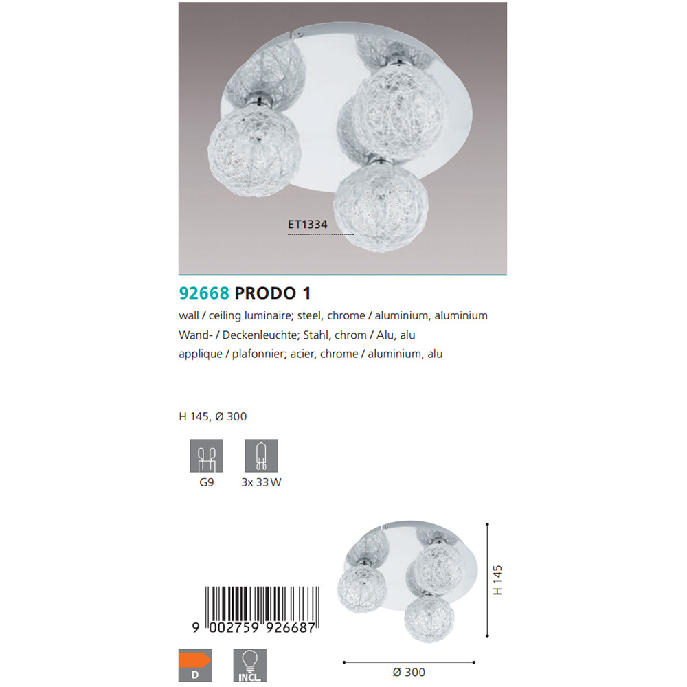 Світильник PRODO 1 (92668), EGLO - Зображення 92668-.jpg