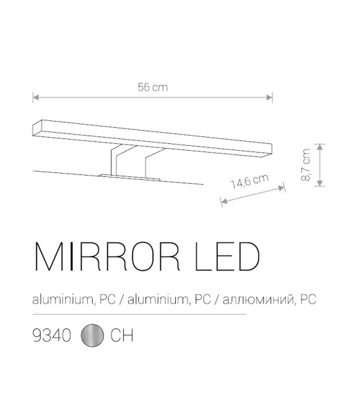 Світильник MIRROR LED (9340), Nowodvorski - Зображення 9340--.jpg