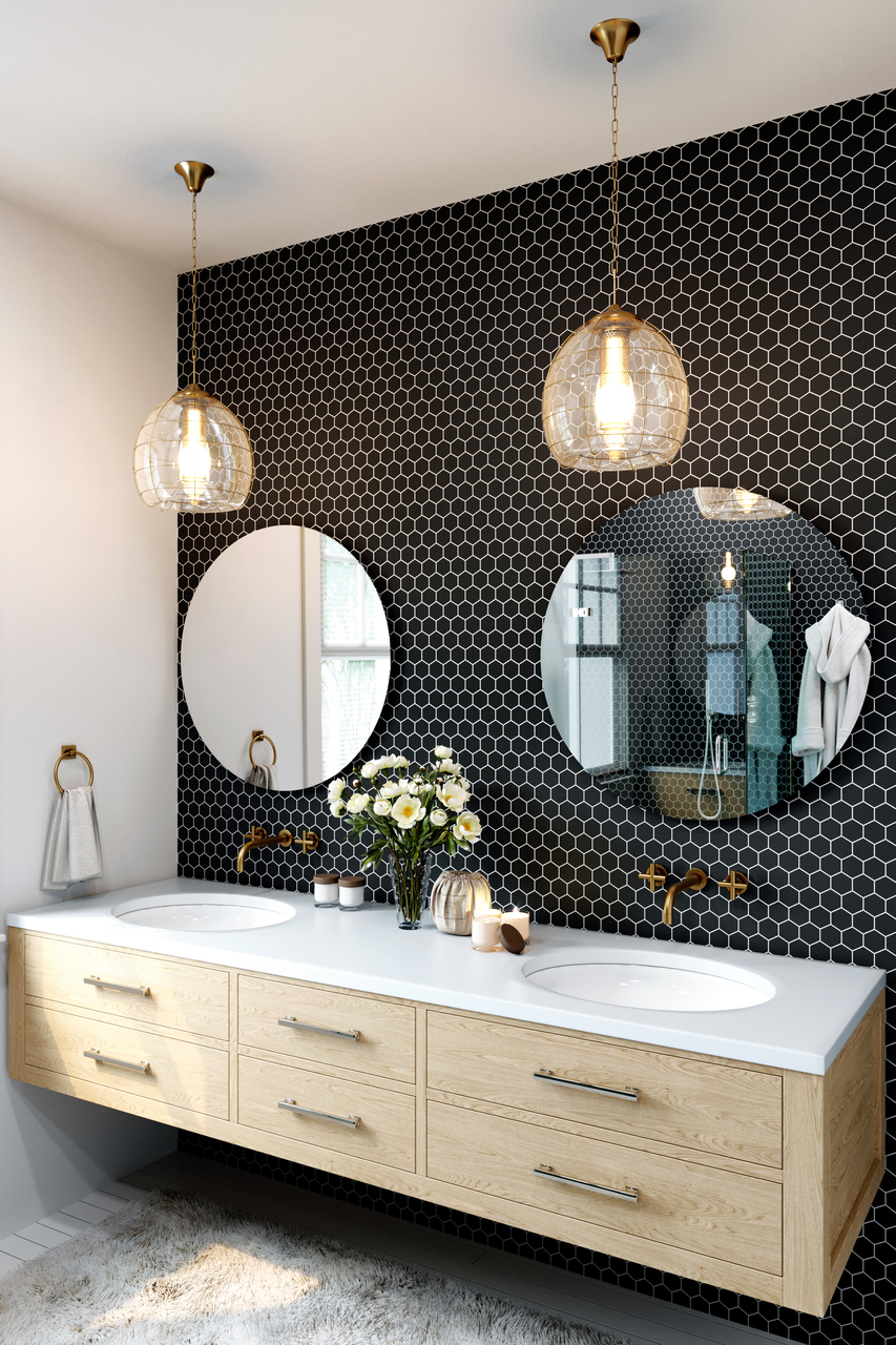Мозаика H 6022 Hexagon Grafit Black 295x295x9 Котто Керамика - Зображення 93924-black-grafit1.jpg