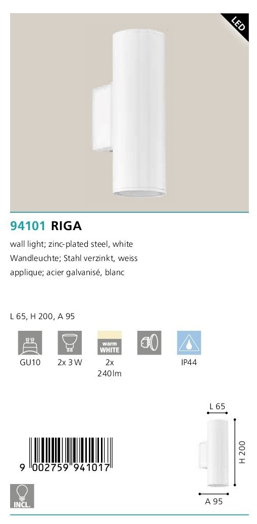 Світильник вуличний RIGA (94101), EGLO - Зображення 94101--.jpg