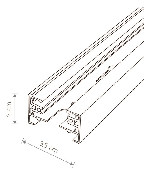 Шинопровід PROFILE TRACK WHITE 1 METRE (9450), Nowodvorski - Зображення 9450--.jpg