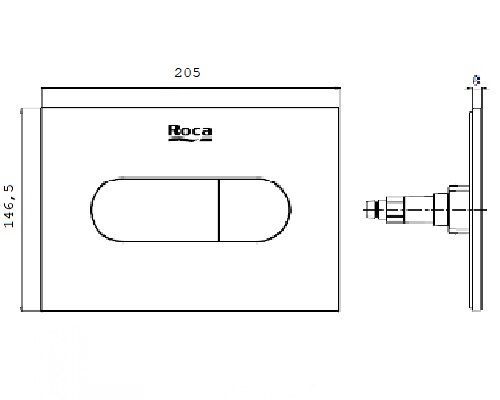 Кнопка зливу Duplo Nova Black matt A890222206 Roca - Зображення 94515631-20f50.jpg