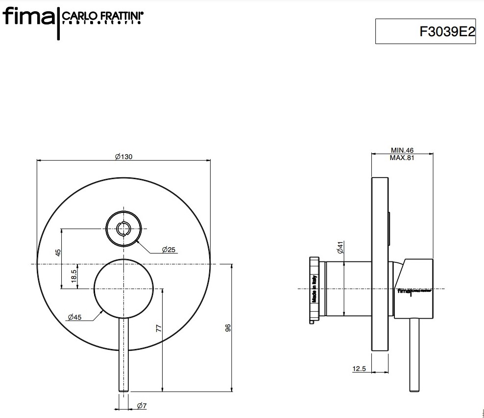 Змішувач для душу Spillo Up F3039E2CR Fima - Зображення 95029115-63875.jpg