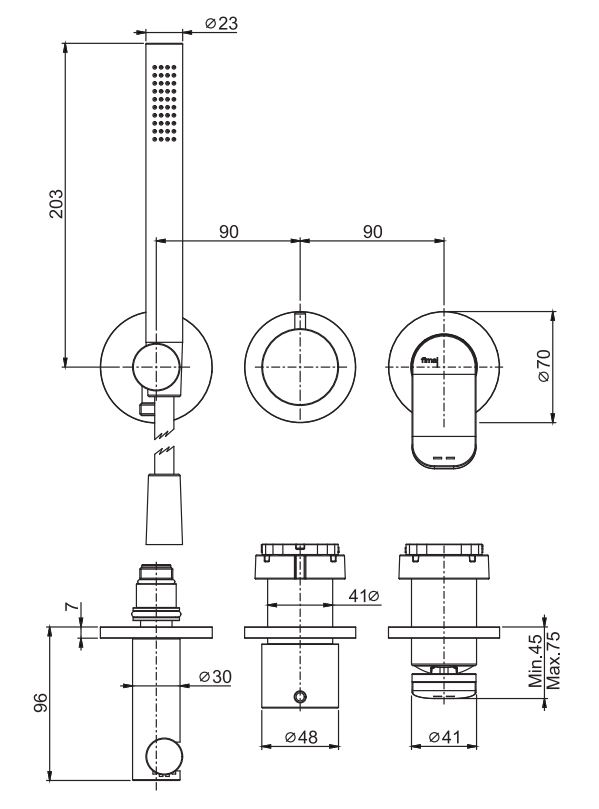 Змішувач для душу Flo F3819WX8CR Fima - Зображення 95031850-d7219.jpg