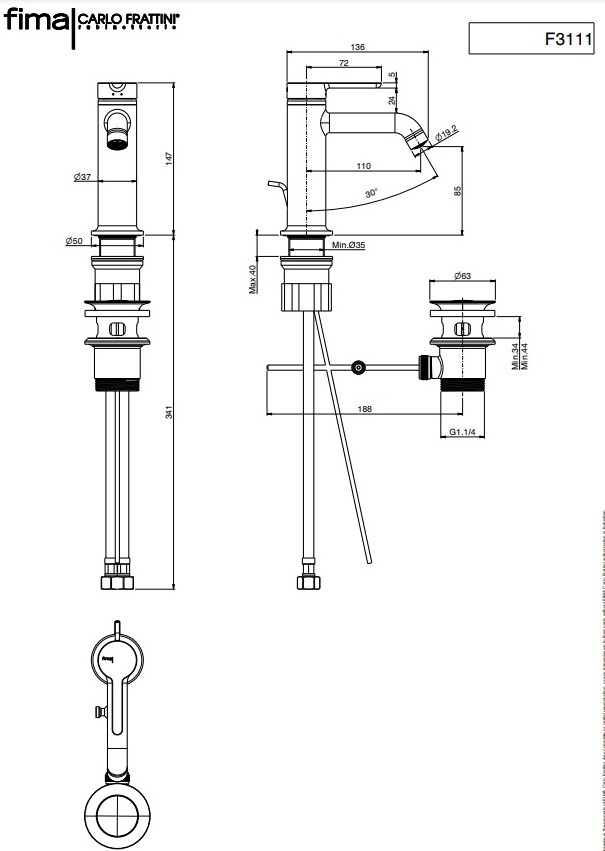 Смеситель для умывальника Snap F3111CR Fima - Зображення 95069794-a6bf8.jpg