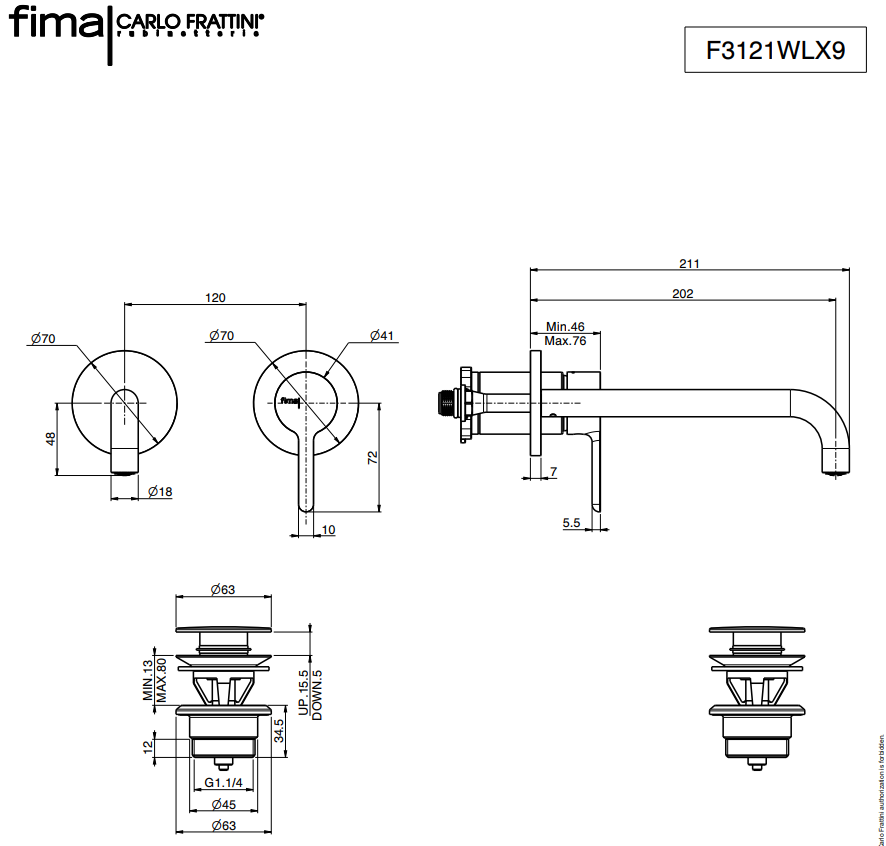 Змішувач для умивальника Snap F3121WLX9CR Fima - Зображення 95073283-aa520.png