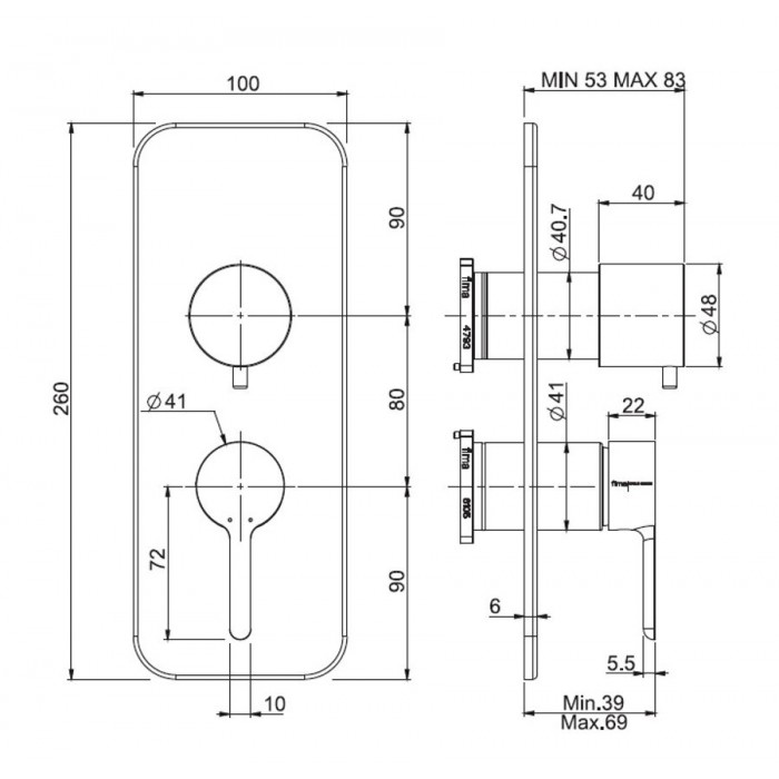 Змішувач для душу Snap F3119X6CR Fima - Зображення 95076134-88df6.jpg