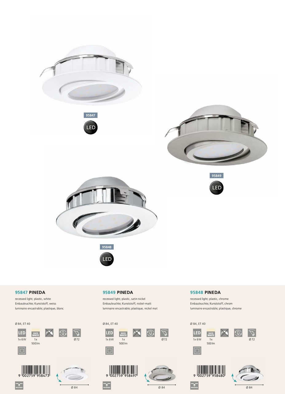 Точковий світильник PINEDA (95847), EGLO - Зображення 95847--.jpg