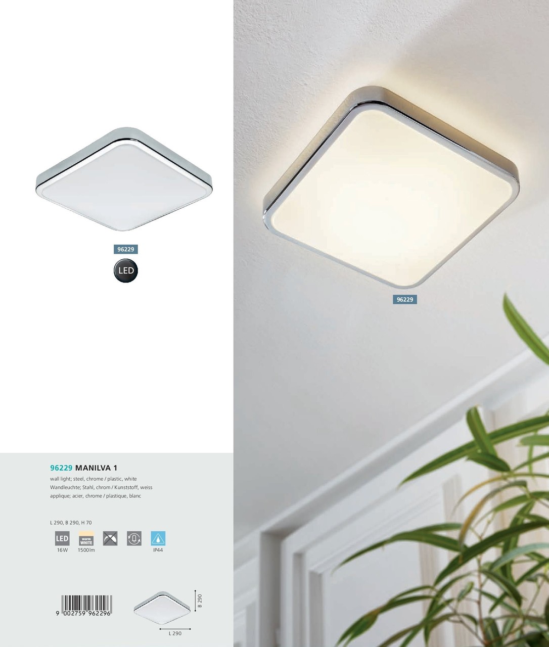 Світильник MANILVA 1 LED (96229), EGLO - Зображення 96229-.jpg