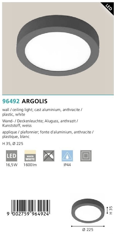 Світильник вуличний ARGOLIS LED (96492), EGLO - Зображення 96492--.jpg