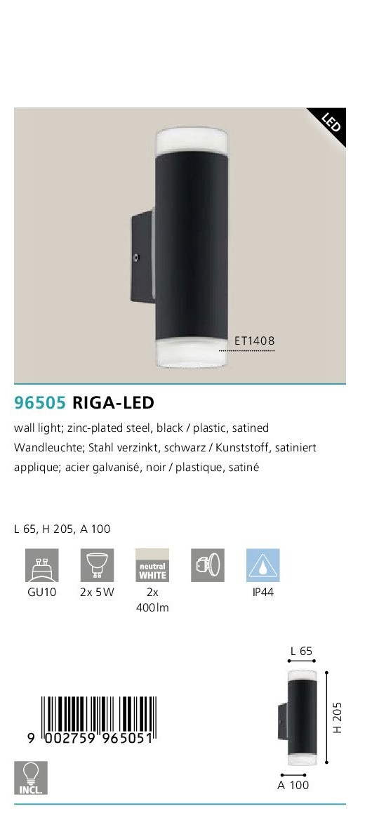 Світильник вуличний RIGA-LED (96505), EGLO - Зображення 96505--.jpg