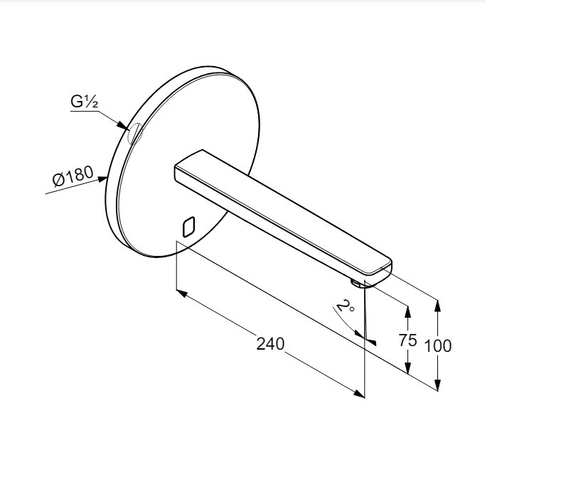 Змішувач для умивальника електронний Zenta SL 3840305 Kludi - Зображення 96602962-54a2b.jpg