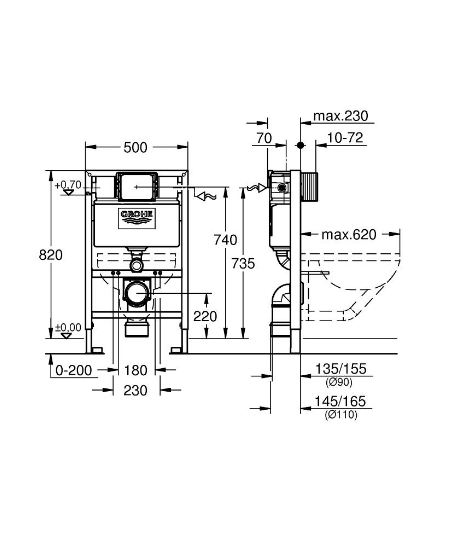 Інсталяція для унітаза 2 в 1 Rapid SL (38948000), Grohe - Зображення 97134-3894.jpg